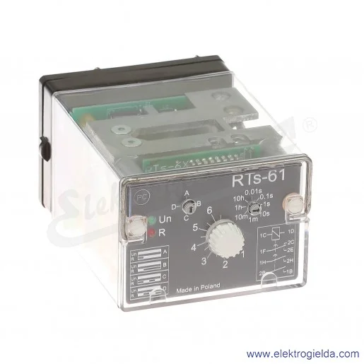 Przekaźnik czasowy 603-101-01-031, RTS61, 230VAC/DC