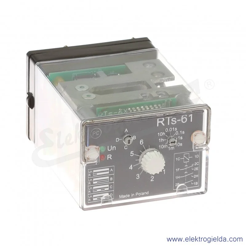 Przekaźnik czasowy 603-101-01-031, RTS61, 230VAC/DC