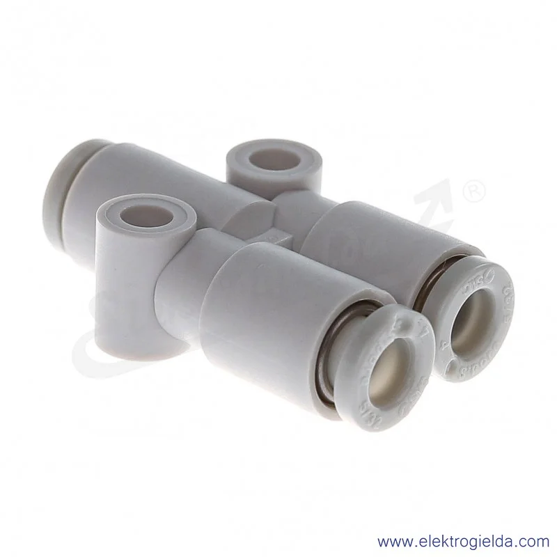 Trójnik wtykowy Y KQ2U04-00A, Fi 4mm