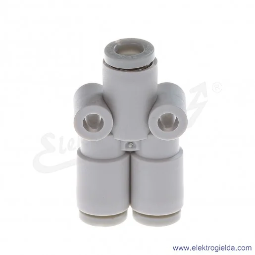Trójnik wtykowy Y KQ2U04-00A, Fi 4mm