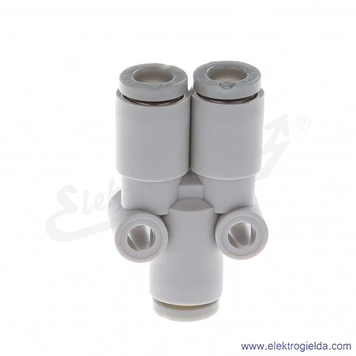 Trójnik wtykowy Y KQ2U04-00A, Fi 4mm