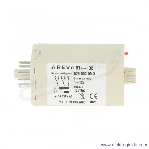 Przekaźnik czasowy RTX132, 12VDC, 12s
