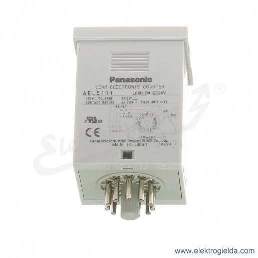 Licznik impulsów LC4HR424SJ, 12-24VDC, 11 pin, 5A, IP66