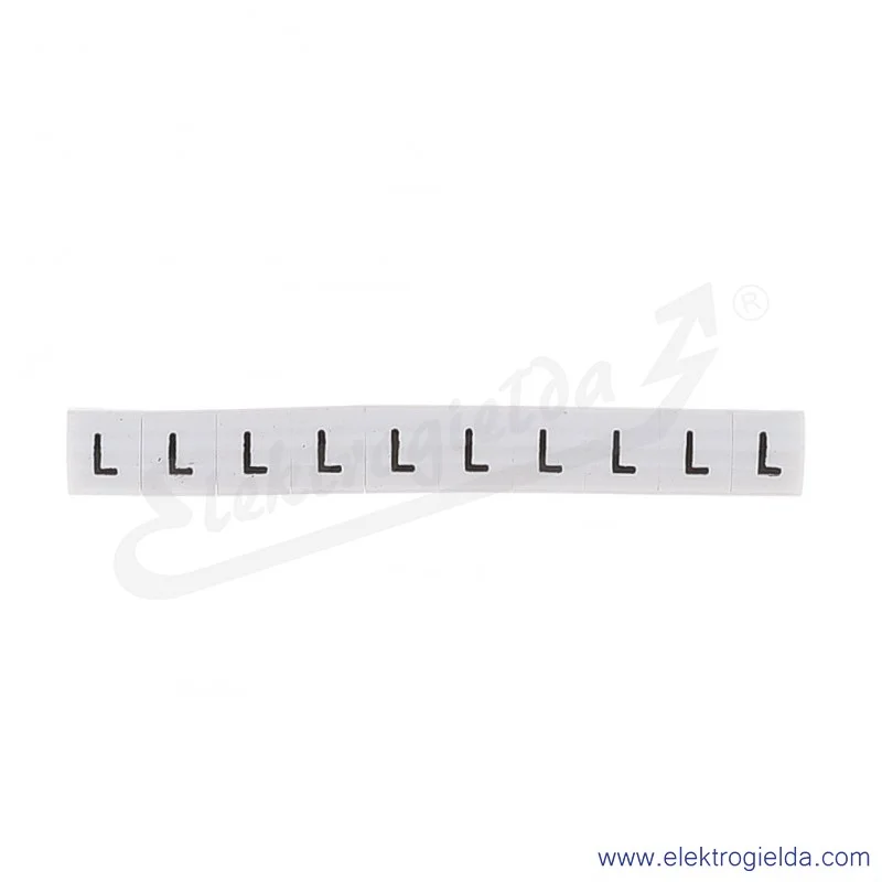 Oznacznik opisowy R34RR-02050406700, EZ-5B *L*, biały, 100szt