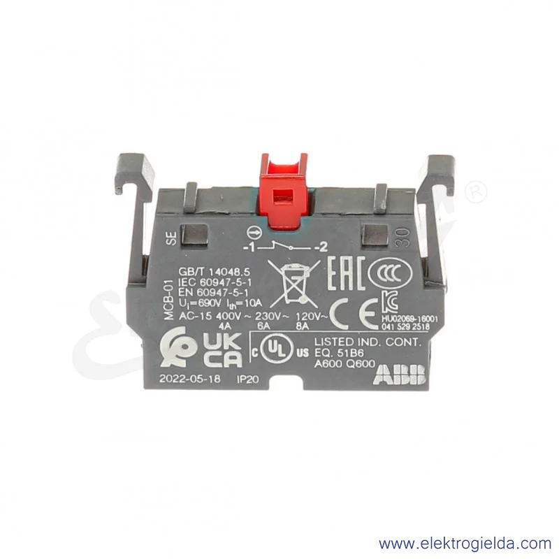 Styk pod przycisk, MCB01, 1NC