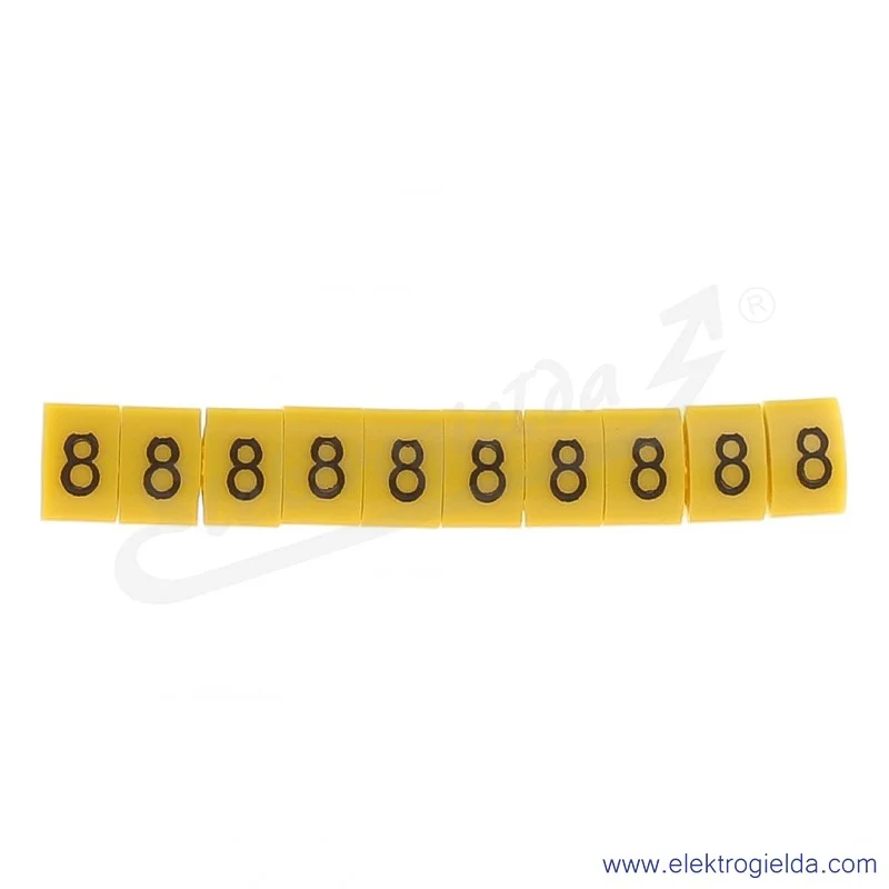 Oznacznik opisowy E04ZP-01020400900, OZ 2 *8*, żółty, 100szt