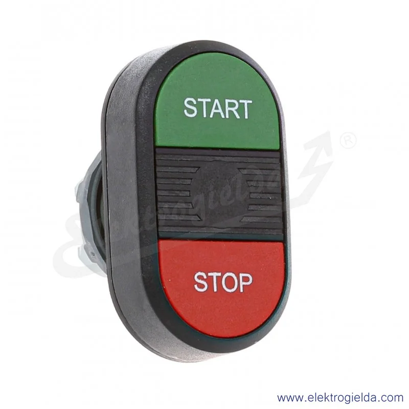 Napęd przycisku podwójny 1SFA611133R1106, MPD4-11B, START-STOP, czerwony i zielony, czarne pole, IP66