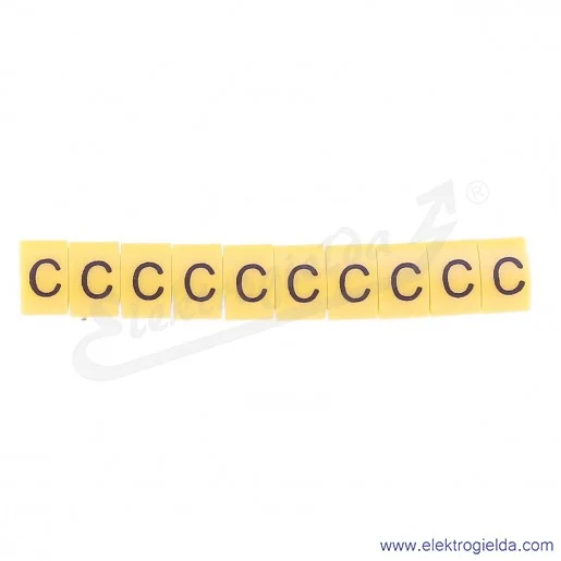 Oznacznik opisowy E04ZP-01020401400, OZ 2 *C*, ż&oacute;łty, 100szt