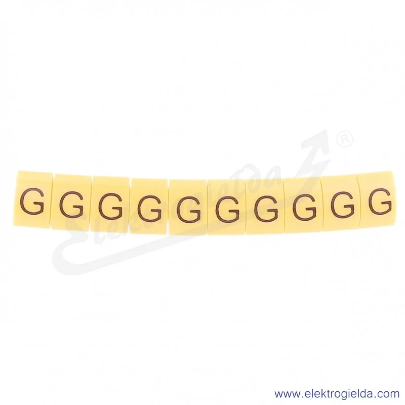 Oznacznik opisowy E04ZP-01020401800, OZ 2 *G*, żółty, 100szt