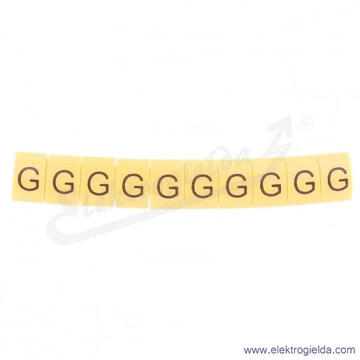 Oznacznik opisowy E04ZP-01020401800, OZ 2 *G*, żółty, 100szt