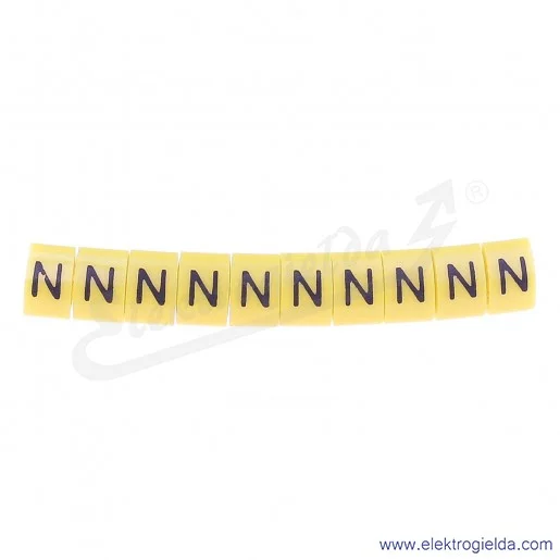 Oznacznik opisowy E04ZP-01020402600, OZ 2 *N*, ż&oacute;łty, 100szt