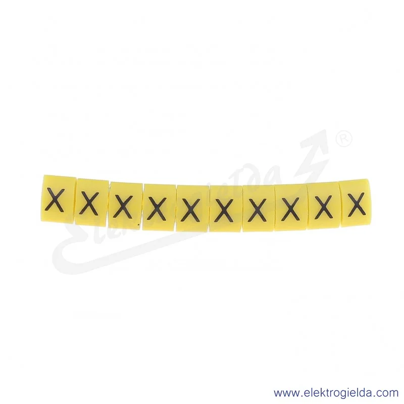 Oznacznik opisowy E04ZP-01020403600, OZ 2 *X*, żółty, 100szt