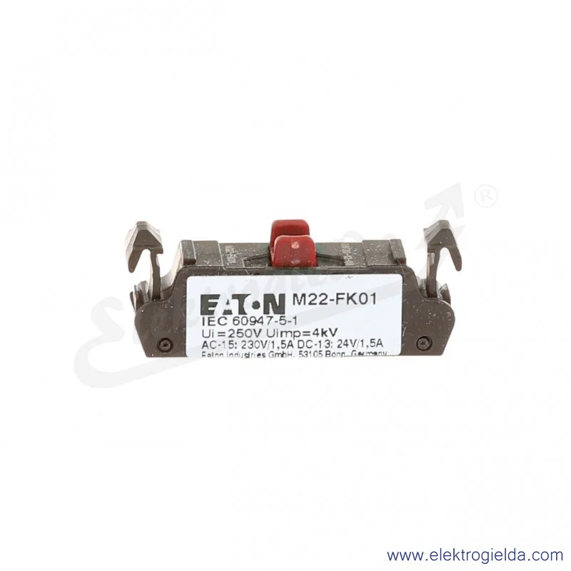 Styk rozwierny 180791 płaski M22-FK01, 1NC