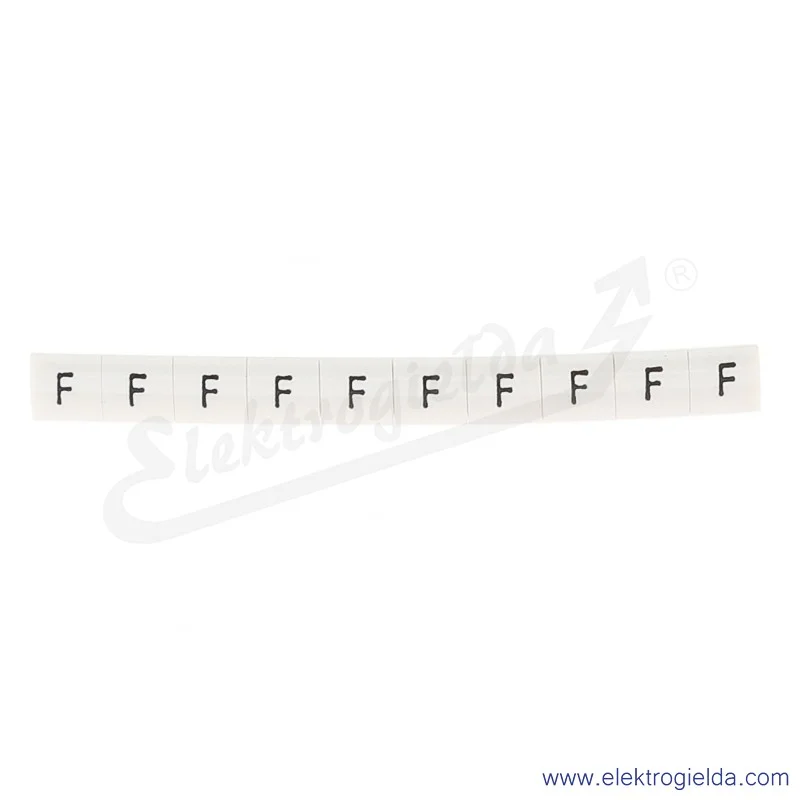 Oznacznik opisowy R34RR-02050203900, EZ-6B *F*, biały, 100szt
