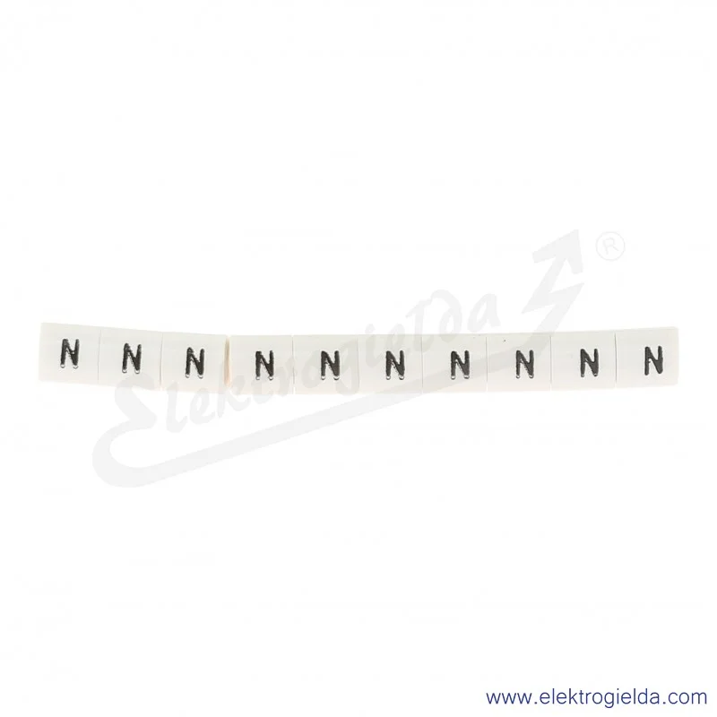 Oznacznik opisowy R34RR-02050204800, EZ-6B *N*, biały, 100szt