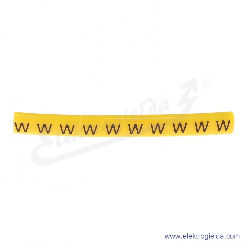 Oznacznik opisowy E04ZP-01020104500, OZ 0 *W*, ż&oacute;łty, 100szt