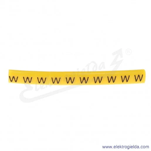 Oznacznik opisowy E04ZP-01020104500, OZ 0 *W*, ż&oacute;łty, 100szt