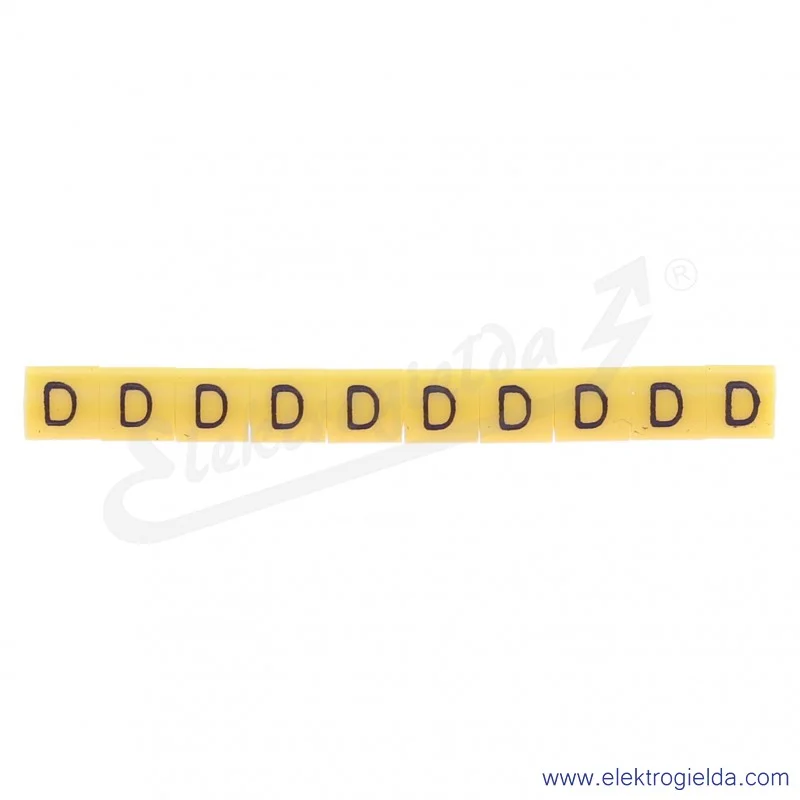 Oznacznik opisowy E04ZP-01020202500, OZ 1 *D*, ż&oacute;łty, 100szt
