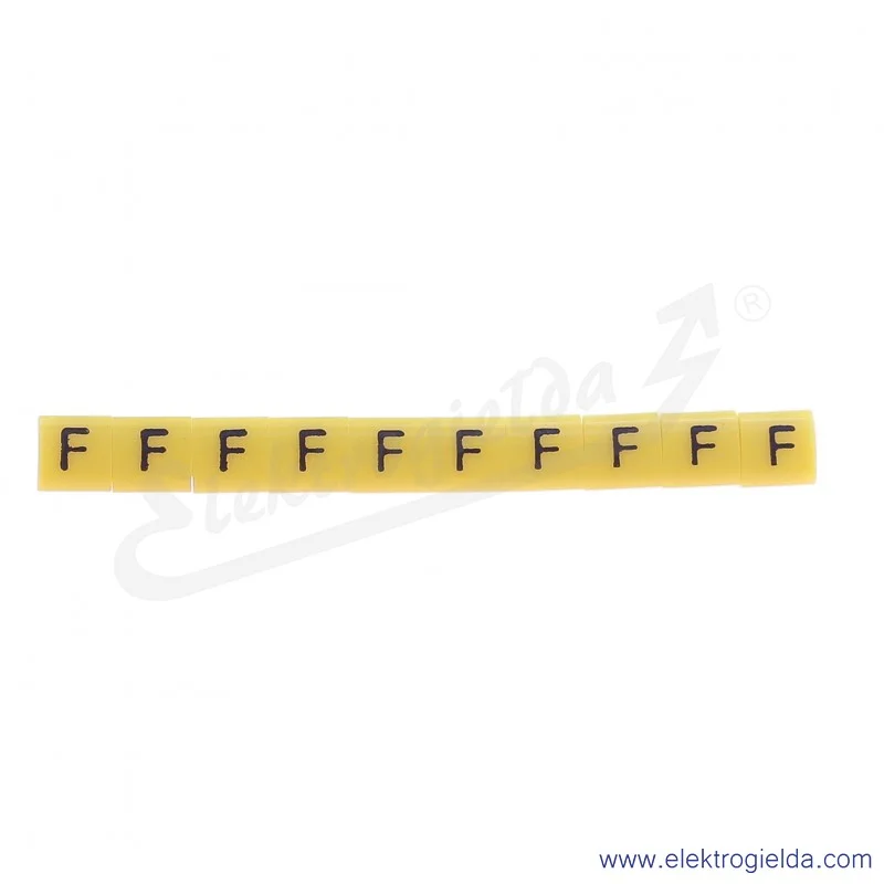 Oznacznik opisowy E04ZP-01020202700, OZ 1 *F*, ż&oacute;łty, 100szt
