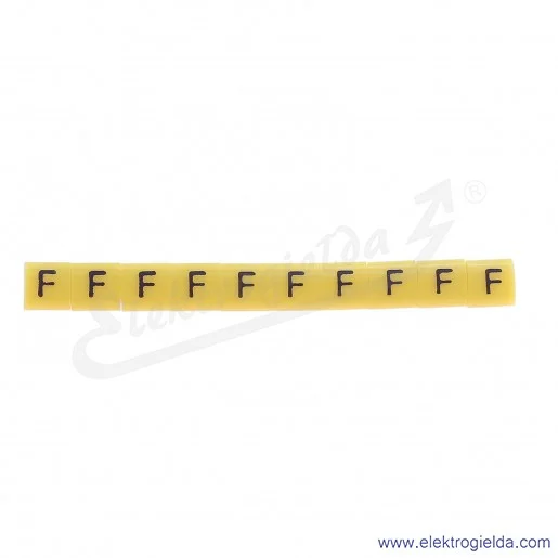 Oznacznik opisowy E04ZP-01020202700, OZ 1 *F*, ż&oacute;łty, 100szt