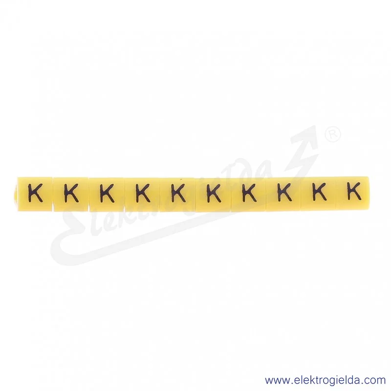 Oznacznik opisowy E04ZP-01020203200, OZ 1 *K*, żółty, 100szt