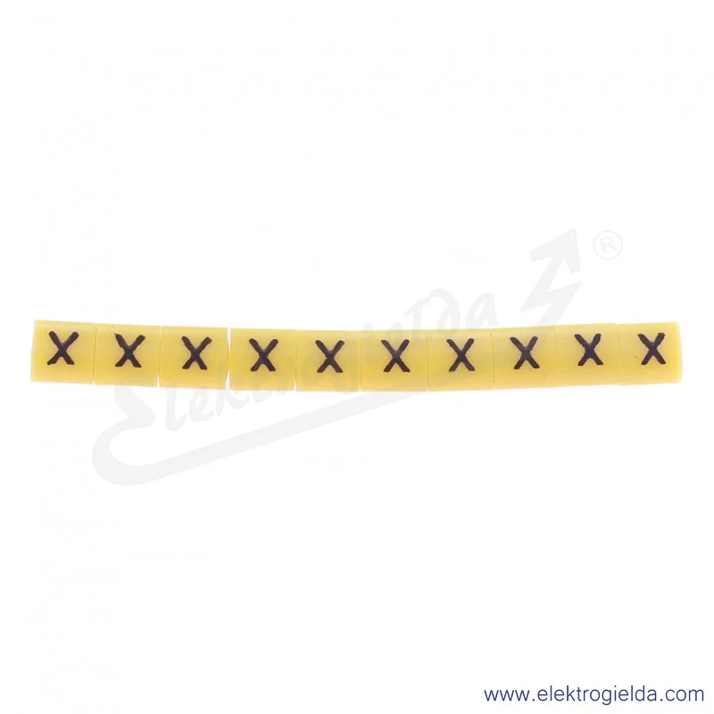 Oznacznik opisowy E04ZP-01020204600, OZ 1 *X*, żółty, 100szt