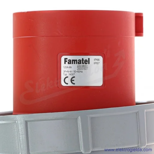 Wtyczka 14307, 5X125, 400V, na przewód, IP67