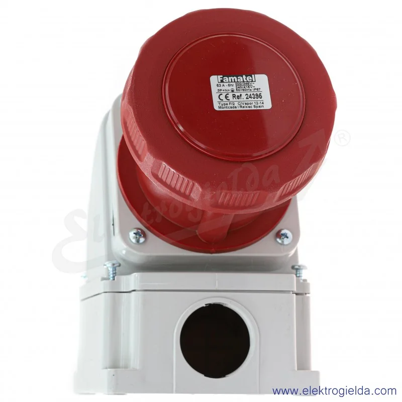 Gniazdo stałe 24395, 5X63, 400V, natynkowe, IP67