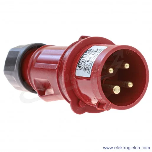 Wtyczka 13300, 4X16, 400V, na przewód, IP44