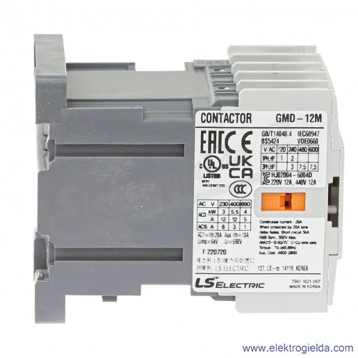 Stycznik GMD-12M, 1Z, 5,5KW, 24VDC