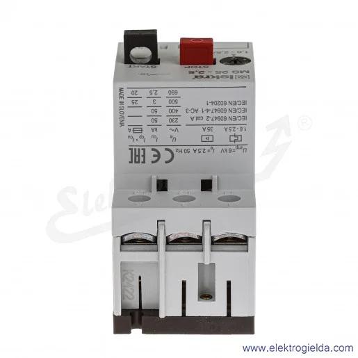 Wyłącznik silnikowy 30.107.961 MS25-2,5 3P, 1.6-2.5A