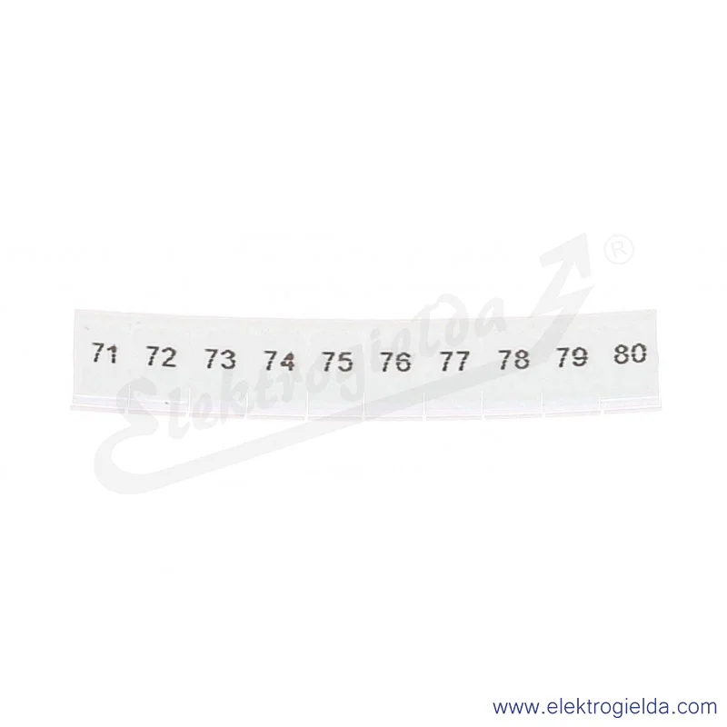 Oznacznik opisowy 1050017:0071, ZB 5, LGS: 71-80, pasek