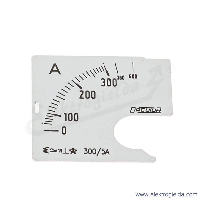 Skala amperomierza SEC48 300/5A, 48x48mm