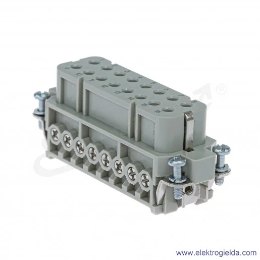 Złącze żeńskie 09200162812, HAN 16A-BU-S, HDC, 16P, 250V, 16A