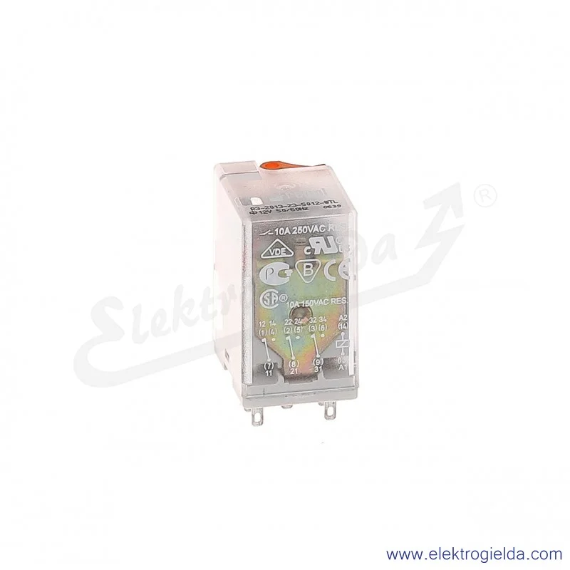 Przekaźnik elektromagnetyczny R3N-2013-23-5012-WTL 3P 12VAC Dioda LED