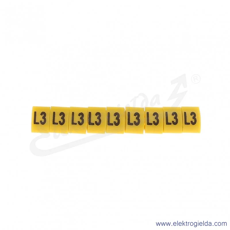 Oznacznik opisowy E04ZP-01020405000, OZ 2 *L3*, ż&oacute;łty, 100szt
