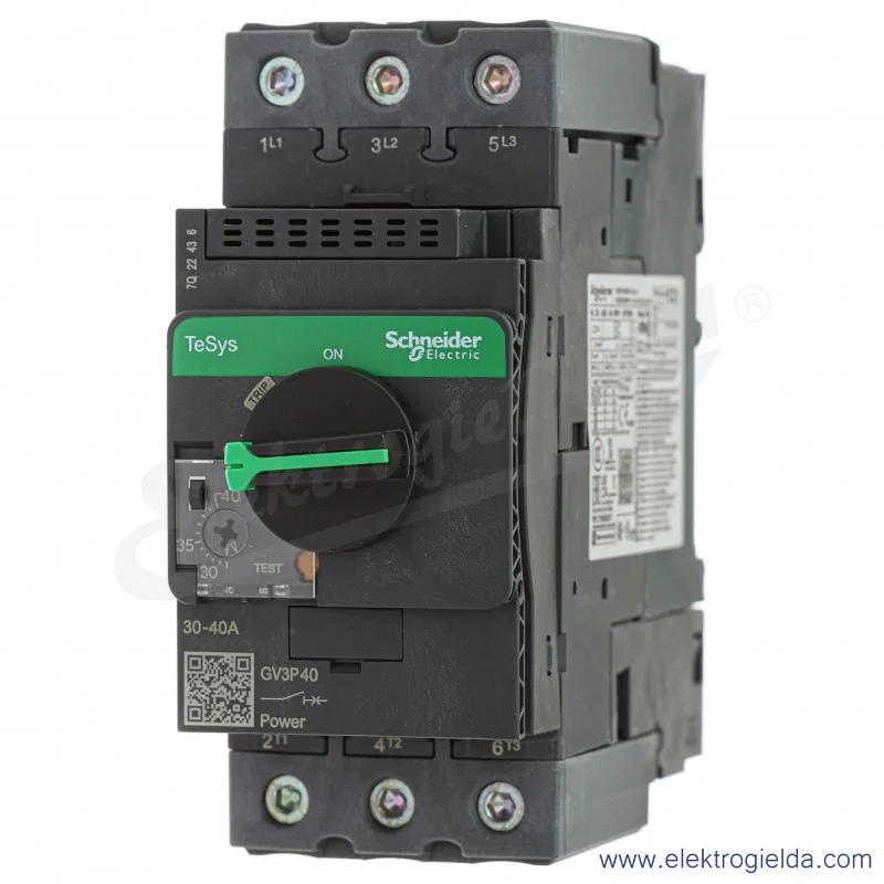 Wyłącznik silnikowy magnetyczny TeSys GV3L napęd obrotowy 40A zaciski skrzynkowe
