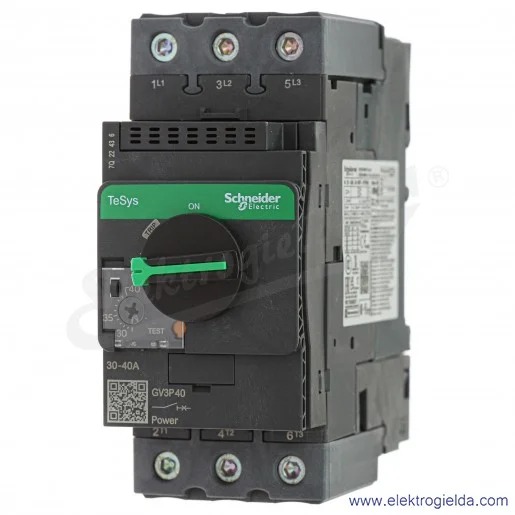 Wyłącznik silnikowy magnetyczny TeSys GV3L napęd obrotowy 40A zaciski skrzynkowe