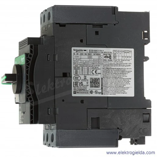 Wyłącznik silnikowy magnetyczny TeSys GV3L napęd obrotowy 40A zaciski skrzynkowe