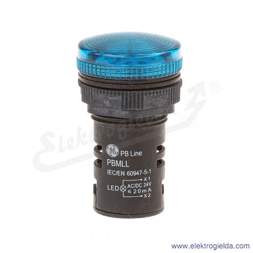 Lampka kontrolna 246986 LED 24V niebieska GE PBMLL