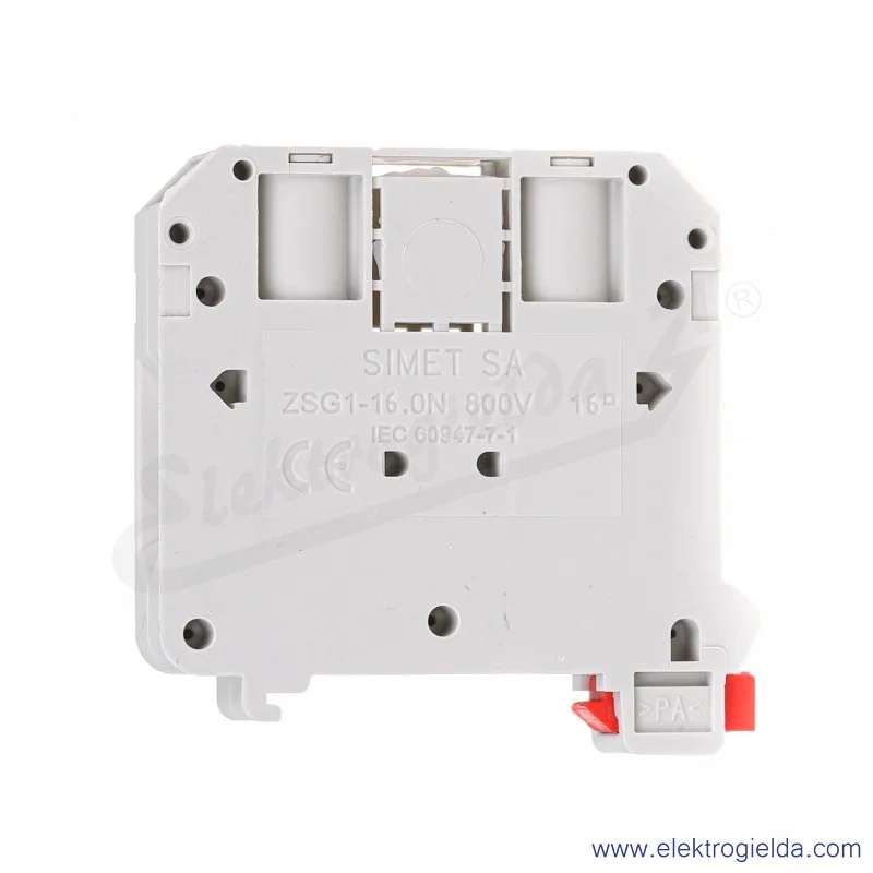 Złączka szynowa 11621312 ZSG1-16,0N szara 16mm2