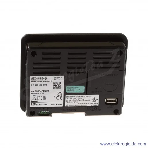 Panel dotykowy eXP2-0400D eXP2-0400D kolorowy wyświetlacz 4.1" zasilanie 24VAC, IP66, RS232, RS422/485, Ethernet, wejście USB 2.