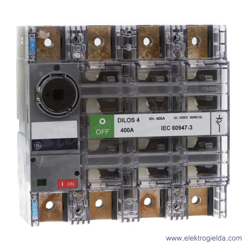 Rozłącznik izolacyjny 730502, DILOS 4, 4P, 400A, 690V, 60kA, montaż panelowy