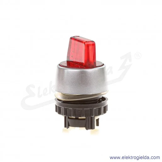 Przycisk sterowniczy kompletny ST22-PLC-220-01-LED\AC piórkowy dwupołożeniowy 0-1 podświetlany 230 LED czerwony