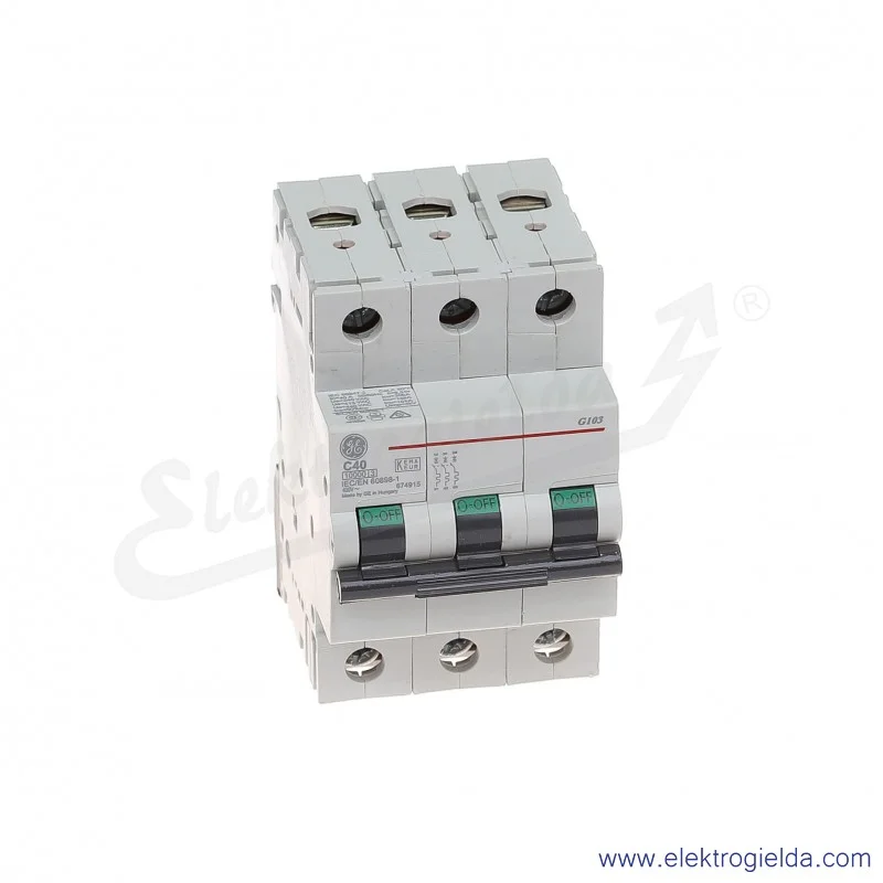 Wyłącznik nadprądowy G103C40 3P AC 10kA