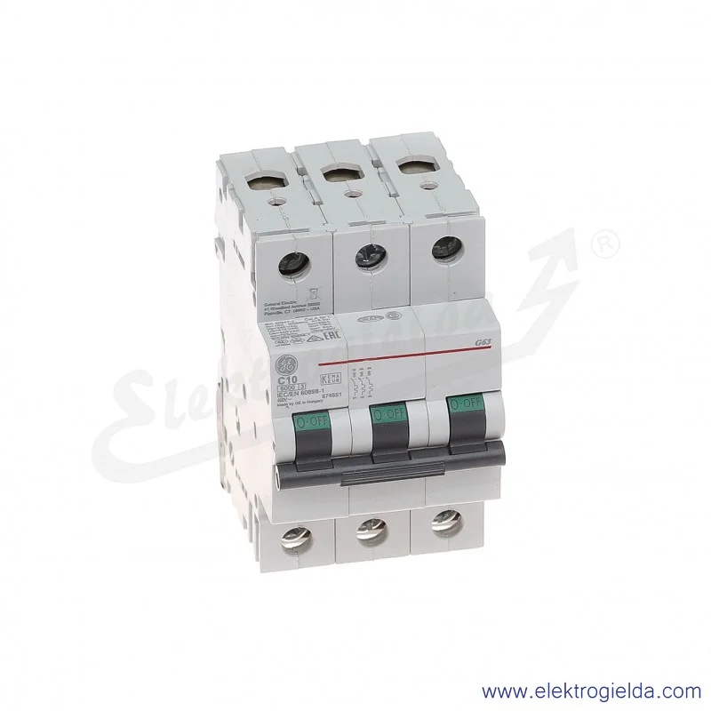 Wyłącznik nadprądowy G63C10 3P AC 6kA