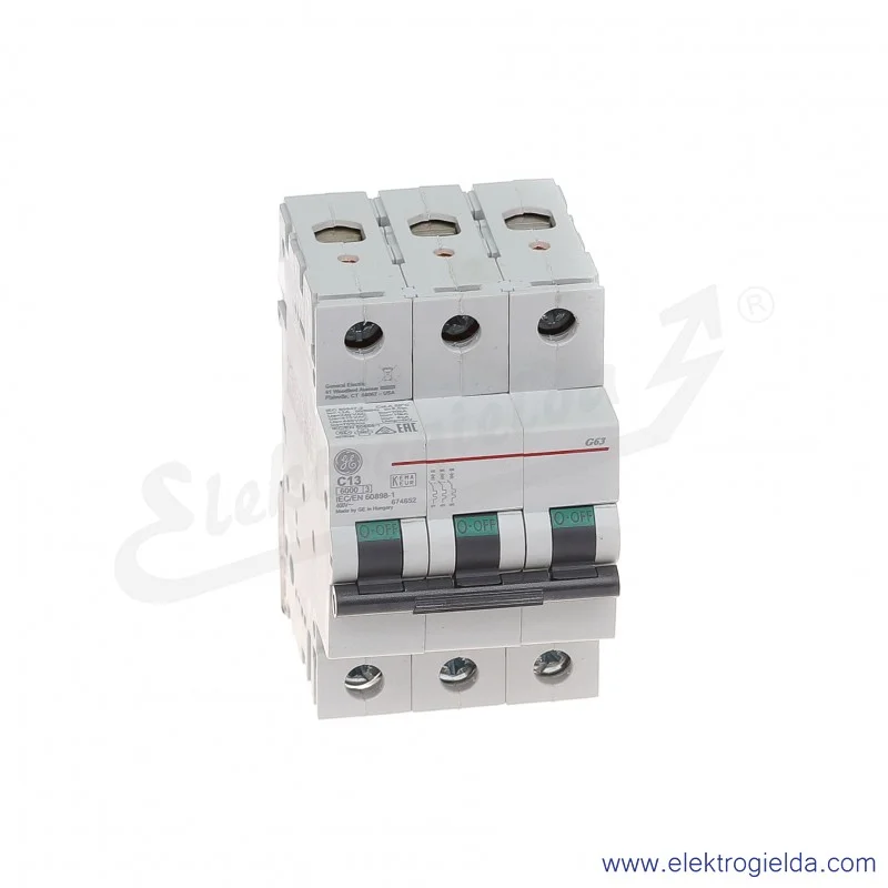 Wyłącznik nadprądowy G63C13 3P AC 6kA