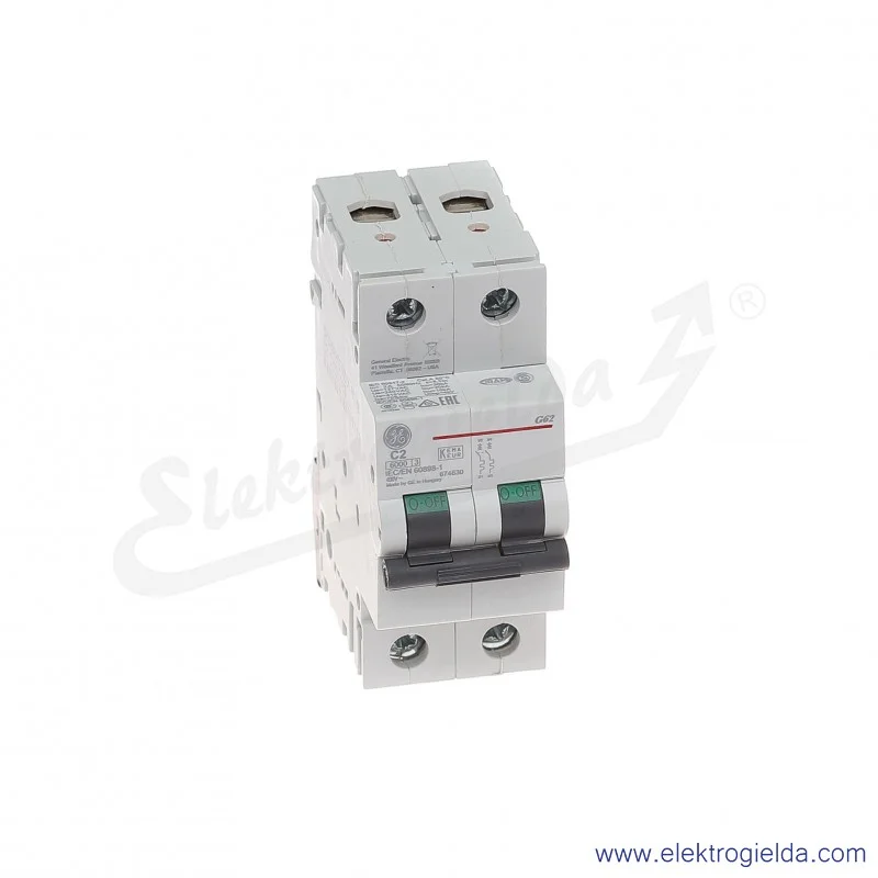 Wyłącznik nadprądowy G62C02 2P AC 6kA
