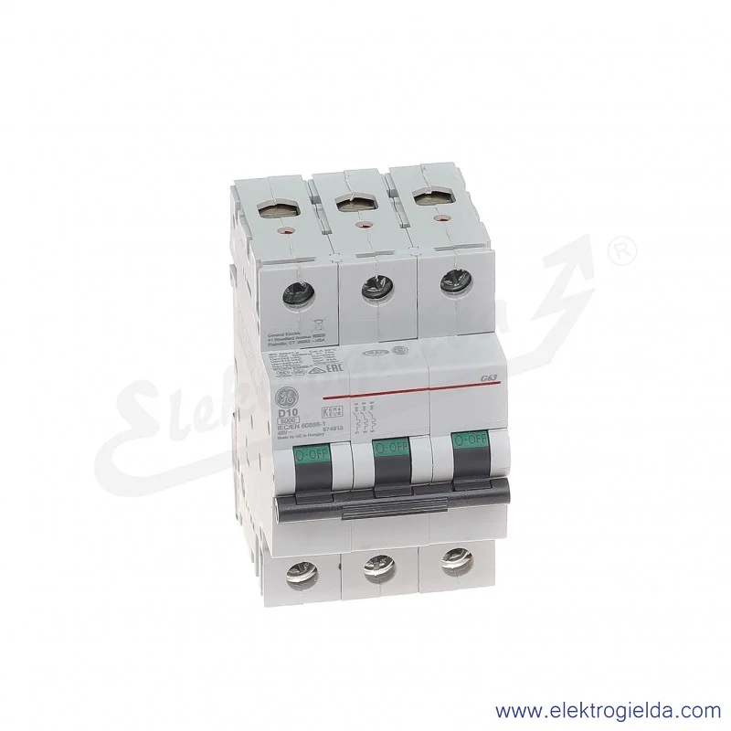 Wyłącznik nadprądowy G63D10 3P AC 6kA