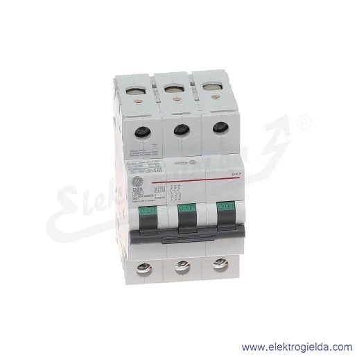 Wyłącznik nadprądowy G63D20 3P AC 6kA